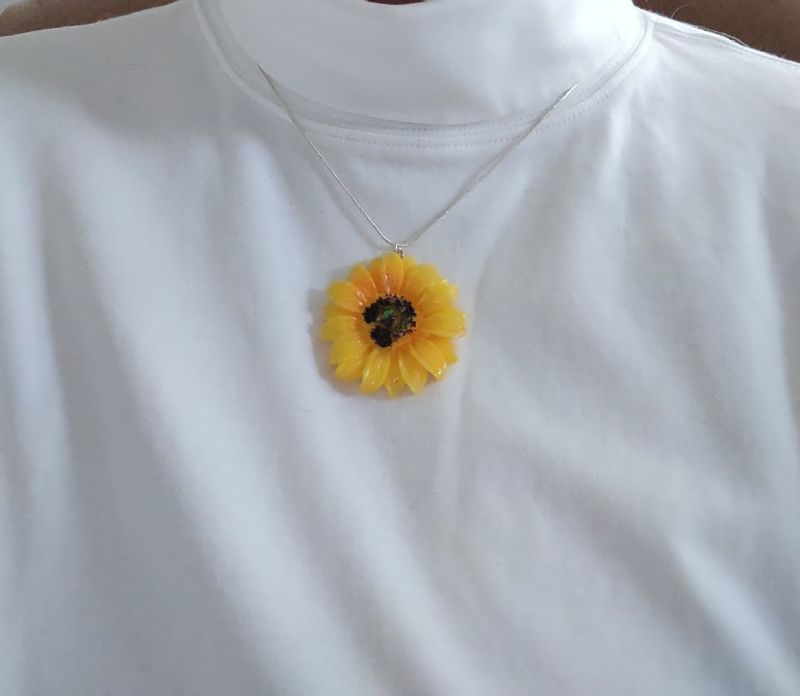 Yellow Sunflower Necklace